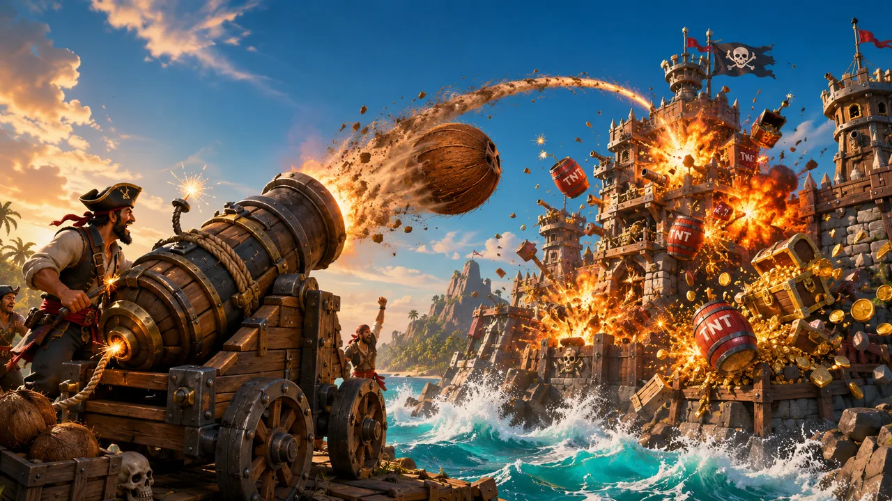 Coconut Cannon Pirates gameplay thumbnail