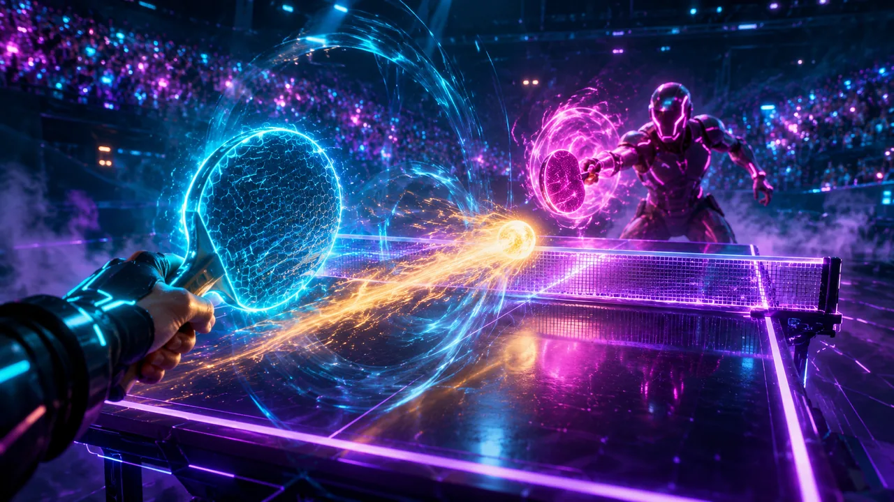 Cyber Table Tennis gameplay thumbnail