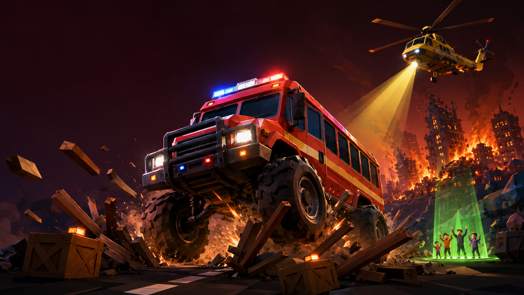 Monster Bus Rescue 3D gameplay thumbnail